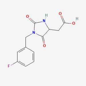 [1-(3-Fluorobenzyl)-2,5-dioxoimidazolidin-4-yl]acetic acid