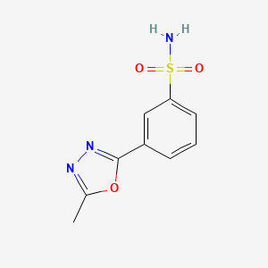 molecular formula C9H9N3O3S B1415231 3-(5-Methyl-[1,3,4]oxadiazol-2-yl)-benzenesulfonamide CAS No. 1263275-20-2