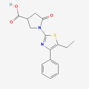 1-(5-Ethyl-4-phenyl-1,3-thiazol-2-yl)-5-oxopyrrolidine-3-carboxylic acid