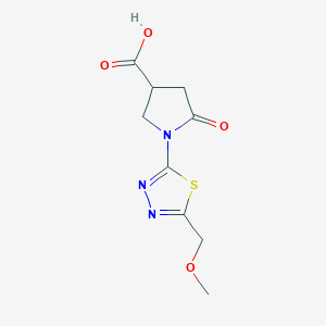 molecular formula C9H11N3O4S B1415233 1-[5-(甲氧基甲基)-1,3,4-噻二唑-2-基]-5-氧代吡咯烷-3-羧酸 CAS No. 2173108-90-0