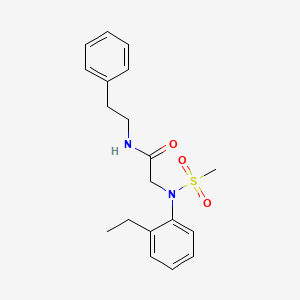 2-[(2-Ethylphenyl)(methylsulfonyl)amino]-N-(2-phenylethyl)acetamide