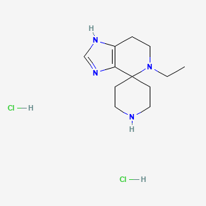 molecular formula C12H22Cl2N4 B1415237 5-Ethyl-1,5,6,7-tetrahydrospiro[imidazo[4,5-c]pyridine-4,4'-piperidine] dihydrochloride CAS No. 2108382-04-1
