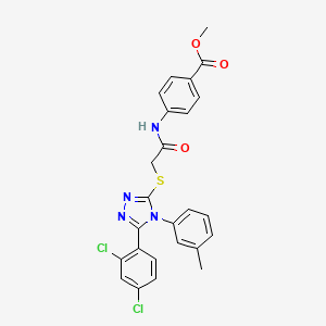 methyl 4-[({[5-(2,4-dichlorophenyl)-4-(3-methylphenyl)-4H-1,2,4-triazol-3-yl]sulfanyl}acetyl)amino]benzoate