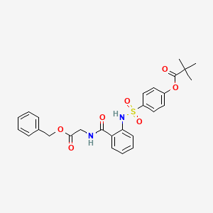 4-[[[2-[[[2-Oxo-2-(phenylmethoxy)ethyl]amino]carbonyl]phenyl]amino]sulfonyl]phenyl 2,2-dimethylpropanoate