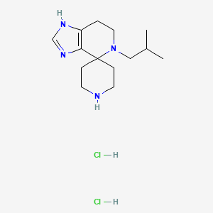 molecular formula C14H26Cl2N4 B1415247 5-异丁基-1,5,6,7-四氢螺[咪唑并[4,5-c]吡啶-4,4'-哌啶]二盐酸盐 CAS No. 2109188-94-3