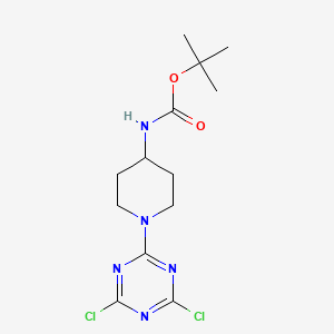 tert-Butyl [1-(4,6-dichloro-1,3,5-triazin-2-yl)piperidin-4-yl]carbamate