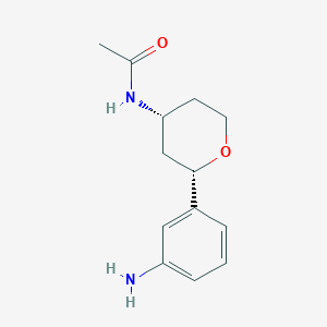 molecular formula C13H18N2O2 B1415249 N-[(2S,4R)-2-(3-Aminophenyl)tetrahydro-2h-pyran-4-yl]acetamide CAS No. 2173052-96-3