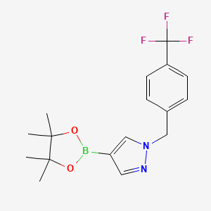 4-(4,4,5,5-Tetramethyl-1,3,2-dioxaborolan-2-yl)-1-[[4-(trifluoromethyl)phenyl]methyl]pyrazole