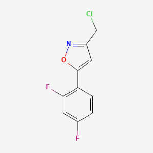 molecular formula C10H6ClF2NO B1415264 3-(氯甲基)-5-(2,4-二氟苯基)异恶唑 CAS No. 1105191-34-1