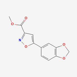 molecular formula C12H9NO5 B1415266 Methyl 5-(1,3-benzodioxol-5-yl)isoxazole-3-carboxylate CAS No. 668971-48-0