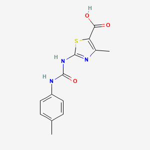 molecular formula C13H13N3O3S B1415268 4-Methyl-2-({[(4-methylphenyl)amino]carbonyl}amino)-1,3-thiazole-5-carboxylic acid CAS No. 1105193-88-1