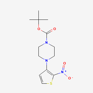 molecular formula C13H19N3O4S B1415270 Tert-butyl 4-(2-nitrothiophen-3-yl)piperazine-1-carboxylate CAS No. 1105193-45-0