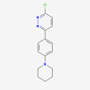 molecular formula C15H16ClN3 B1415273 3-Chloro-6-(4-piperidin-1-ylphenyl)pyridazine CAS No. 1105194-54-4