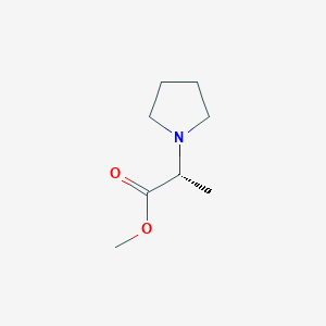 molecular formula C8H15NO2 B1415276 (R)-Methyl 2-(pyrrolidin-1-yl)propanoate CAS No. 371208-66-1