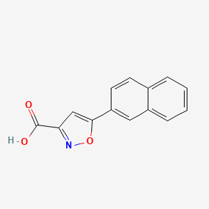 molecular formula C14H9NO3 B1415279 5-(2-Naphthyl)isoxazole-3-carboxylic acid CAS No. 1105193-46-1