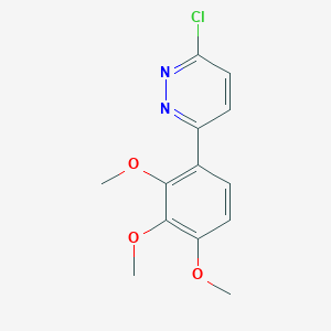 molecular formula C13H13ClN2O3 B1415280 3-Chloro-6-(2,3,4-trimethoxyphenyl)pyridazine CAS No. 1105194-62-4