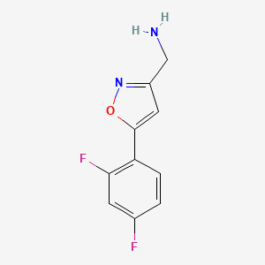 molecular formula C10H8F2N2O B1415288 [5-(2,4-二氟苯基)-1,2-噁唑-3-基]甲胺 CAS No. 1105191-82-9