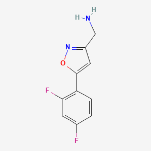 [5-(2,4-Difluorophenyl)-1,2-oxazol-3-yl]methanamine