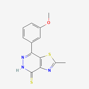 molecular formula C13H11N3OS2 B1415289 7-(3-Methoxyphenyl)-2-methyl[1,3]thiazolo[4,5-d]pyridazine-4-thiol CAS No. 1105192-03-7