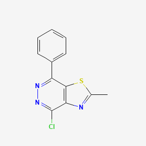 molecular formula C12H8ClN3S B1415290 4-Chloro-2-methyl-7-phenyl[1,3]thiazolo[4,5-d]pyridazine CAS No. 1105193-13-2