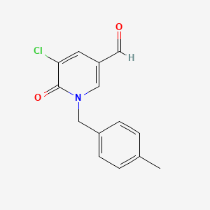 molecular formula C14H12ClNO2 B1415292 5-Chloro-1-(4-methylbenzyl)-6-oxo-1,6-dihydro-3-pyridinecarbaldehyde CAS No. 1048913-54-7
