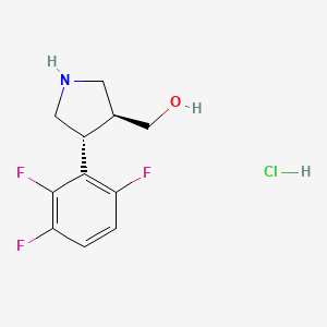 [(3S,4R)-4-(2,3,6-Trifluorophenyl)pyrrolidin-3-yl]methanol hydrochloride