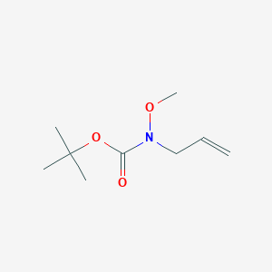 molecular formula C9H17NO3 B1415298 Carbamic acid, N-methoxy-N-2-propen-1-yl-, 1,1-dimethylethyl ester CAS No. 1373213-78-5