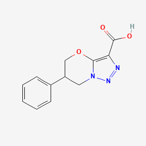 molecular formula C12H11N3O3 B1415299 6-Phenyl-6,7-dihydro-5h-[1,2,3]triazolo[5,1-b][1,3]oxazine-3-carboxylic acid CAS No. 2173136-23-5