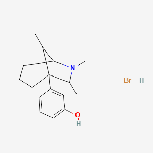 (endo,syn)-(+-)-3-(6,7,8-Trimethyl-6-azabicyclo(3.2.1)oct-1-yl)phenol hydrobromide