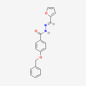 4-(benzyloxy)-N'-[(E)-furan-2-ylmethylidene]benzohydrazide