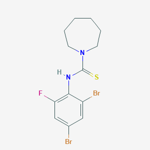 N-(2,4-dibromo-6-fluorophenyl)azepane-1-carbothioamide