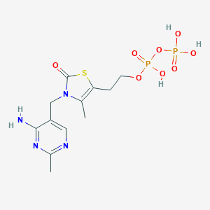 molecular formula C12H18N4O8P2S B141531 2-{3-[(4-Amino-2-methylpyrimidin-5-YL)methyl]-4-methyl-2-oxo-2,3-dihydro-1,3-thiazol-5-YL}ethyl trihydrogen diphosphate CAS No. 59733-97-0