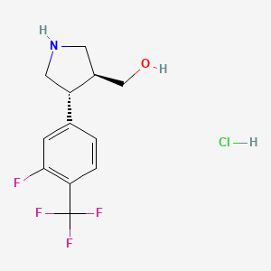 ([(3S,4R)-4-[3-Fluoro-4-(trifluoromethyl)phenyl]pyrrolidin-3-yl)methanol hydrochloride