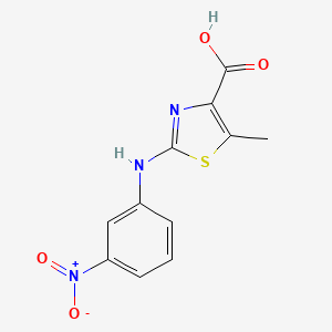 molecular formula C11H9N3O4S B1415313 5-Methyl-2-(3-nitrophenylamino)-thiazole-4-carboxylic acid CAS No. 2114263-64-6