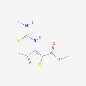 molecular formula C9H12N2O2S2 B1415317 Methyl 4-methyl-3-{[(methylamino)carbonothioyl]amino}thiophene-2-carboxylate CAS No. 2197062-95-4