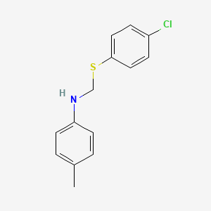 n-{[(4-Chlorophenyl)sulfanyl]methyl}-4-methylaniline