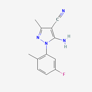 5-Amino-1-(5-fluoro-2-methylphenyl)-3-methyl-1H-pyrazole-4-carbonitrile