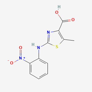 molecular formula C11H9N3O4S B1415321 5-Methyl-2-(2-nitrophenylamino)-thiazole-4-carboxylic acid CAS No. 2197056-84-9