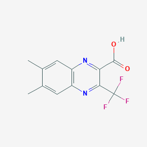 molecular formula C12H9F3N2O2 B1415322 6,7-二甲基-3-三氟甲基喹喔啉-2-羧酸 CAS No. 2197053-17-9