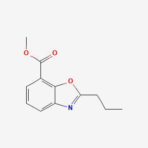 molecular formula C12H13NO3 B1415332 Methyl 2-propyl-1,3-benzoxazole-7-carboxylate CAS No. 2197053-40-8