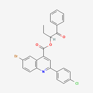 1-Oxo-1-phenylbutan-2-yl 6-bromo-2-(4-chlorophenyl)quinoline-4-carboxylate