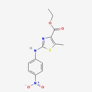 5-Methyl-2-(4-nitrophenylamino)-thiazole-4-carboxylic acid ethyl ester