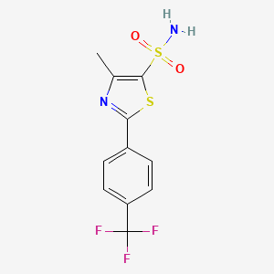 4-Methyl-2-(4-trifluoromethylphenyl)-thiazole-5-sulfonic acid amide