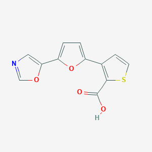 molecular formula C12H7NO4S B1415342 3-[5-(1,3-Oxazol-5-yl)-2-furyl]thiophene-2-carboxylic acid CAS No. 2197062-01-2