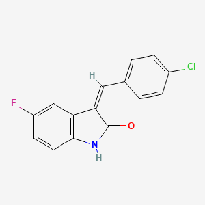 3-(4-Chlorobenzylidene)-5-fluoro-1,3-dihydro-2H-indol-2-one