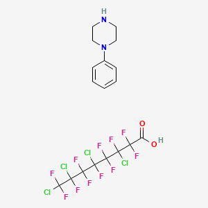 3,5,7,8-Tetrachloro-2,2,3,4,4,5,6,6,7,8,8-undecafluorooctanoic acid--1-phenylpiperazine (1/1)