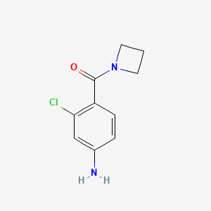 molecular formula C10H11ClN2O B1415347 4-(Azetidine-1-carbonyl)-3-chloroaniline CAS No. 1858338-78-9