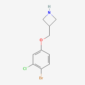 molecular formula C10H11BrClNO B1415348 3-[(4-Bromo-3-chlorophenoxy)methyl]azetidine CAS No. 1934410-43-1