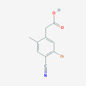 molecular formula C10H8BrNO2 B1415349 5-Bromo-4-cyano-2-methylphenylacetic acid CAS No. 1807081-94-2