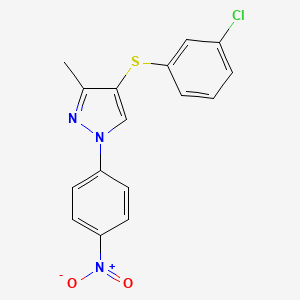 4-[(3-Chlorophenyl)thio]-3-methyl-1-(4-nitrophenyl)-1H-pyrazole